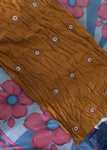 Elegant Mustard kurti with Embellishments