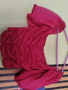 Chic Ruched Off-Shoulder Top