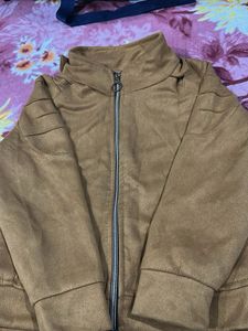 Brown Suede-like Jacket