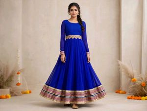 Royal Blue Anarkali Gown