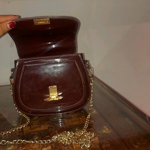 Brown color , heartshape lock medium si