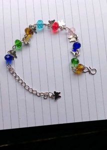 Colorful Beaded Bracelet with Charms