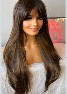 Brown Wig with Bangs