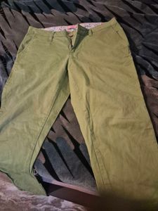 Green Casual Pants