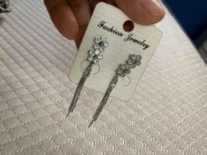 American Diamond Long Chain Earring