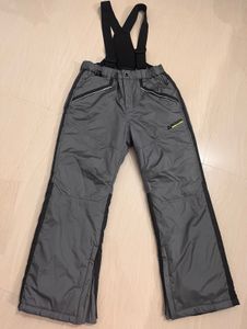 unisex Grey cargo peep Pants with Suspenders
