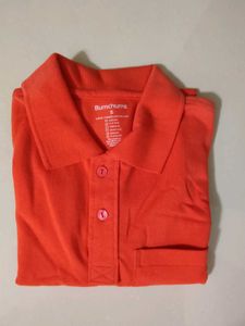 Men's Orange Polo T-Shirt with Pocket