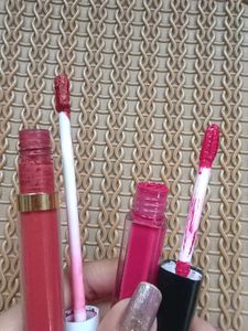 Lipstick + lip gloss combo - Red Pink brown