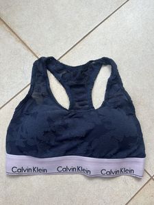 Calvin Klein Navy Floral Sports Bra