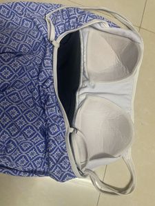 Blue Patterned Swim Dress