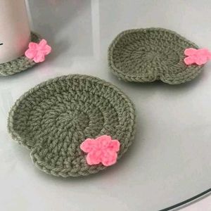 Crochet Lily Pad Coasters
