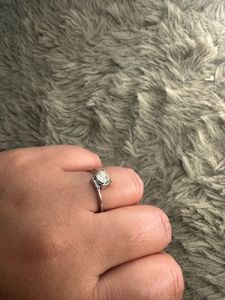 Sparkling Silver Diamond Ring