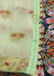 pure chiffon Embroidered Saree