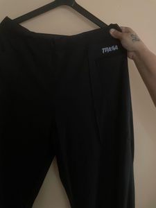 TRASA Black Flare gym Pants