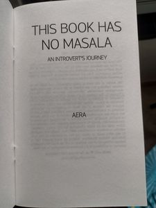 No Masala - An Introvert's journey - Part 1