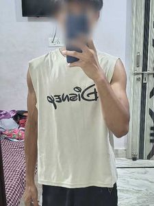 (PACK OF 2)RIPPED BACK PRINTED SANDO T-Shirt