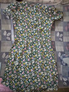 Floral Print Square Neck Mini Dress