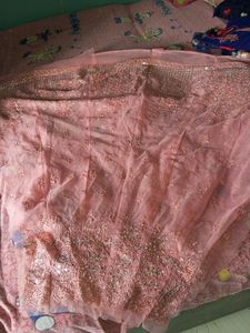 Party Wear Lehna Material Combo