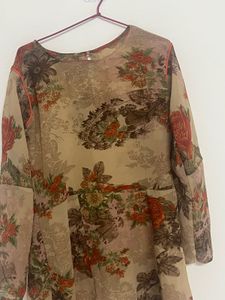 Elegant Floral Print short Kurti