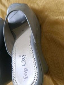 Light Gray Wedge Sandals