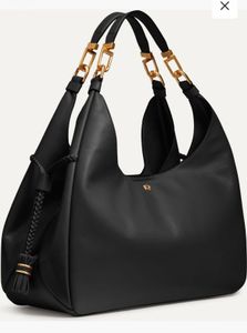 Imported Donna Karan Black Leather Hobo Bag