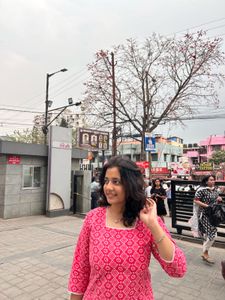 Vibrant Pink Printed Kurta