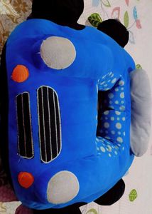 Blue Car Pillow - Kids Decor Soffa