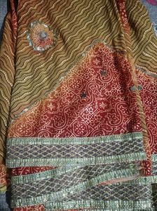 Designer Saree with Sequins and Mirror Work