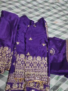 Exquisite Purple Embroidered Kurta Set