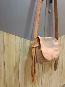 Pepe jeans Suede Fringe Crossbody Bag
