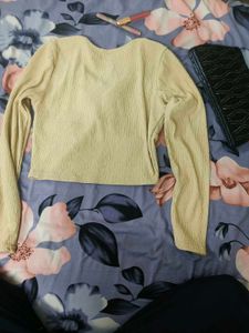 Cute Beige Crop Top