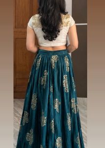 Stunning Teal Lehenga Skirt