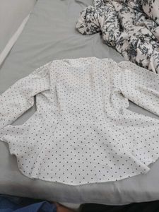 Chic Polka Dot Peplum Top
