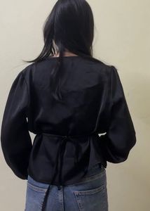 Chic Black Button-Up Top