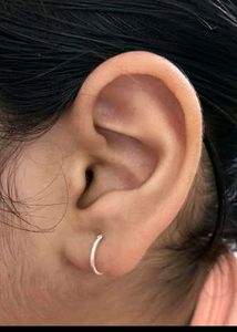 925 Silver Ear Hoops, Earings, बाली. 1 Pair