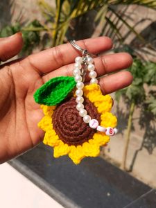 Personalized Petal Charm | Sunflower keychain | Ha