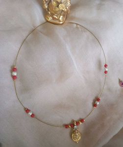 Elegant Red &amp; Pearl Necklace