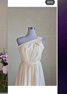 Elegant One-Shoulde butter yellow still deal