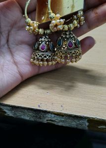 Elegant Jhumka Earrings multicolour jwellery