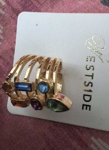 Antitarnish Westside Statement Ring with Colorful
