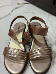 Regal Gold Wedge Sandals