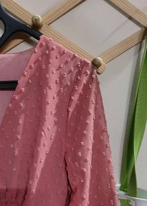 Chic Pink Long Sleeve Mini Dress