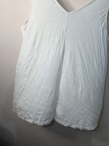 Basic White V-Neck Tank Top