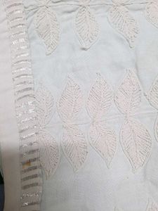 Classic Mint Green Embroidered Knee Length Kurti |