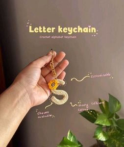 Crocheted Letters Keychain 😍