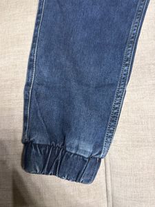 Blue Denim Jogger Pants