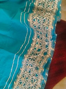 Blue Anarkali Kurta Set
