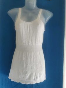 White thermal Tank Top