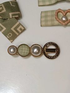 Assorted Green Hair Clip Set (set of 5)