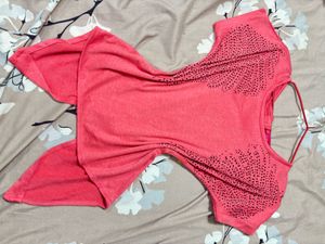 Pink Embellished Tee